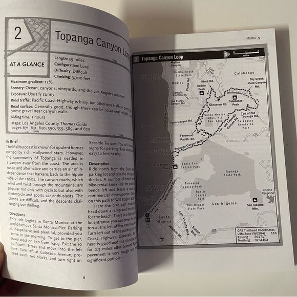 Bicycling: A Guide to Great Road Bike Rides in L.A. Patrick Brady Paperback GUC - Picture 5 of 9